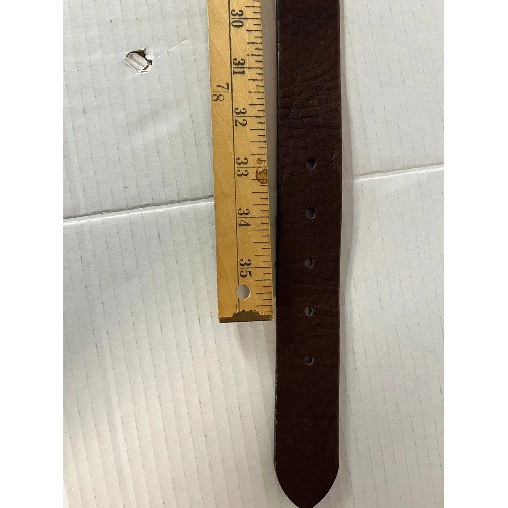 Eddie Bauer‎ Leather Belt Mens 32 Brown Brass Buckle Casual Accessory